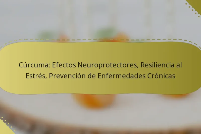 Cúrcuma: Efectos Neuroprotectores, Resiliencia al Estrés, Prevención de Enfermedades Crónicas
