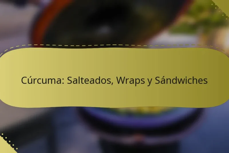 Cúrcuma: Salteados, Wraps y Sándwiches
